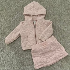 Gymboree blush pink jacket and matching skirt